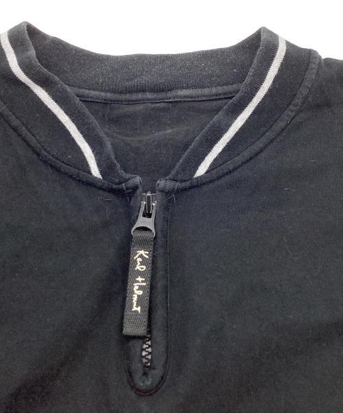 KARL HELMUT（カールヘルム）Karl Helmut (カールヘルム) PINK HOUSE (ピンクハウス) ハーフジップTシャツ ブラック サイズ:Lの古着・服飾アイテム