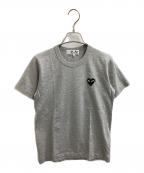 PLAY COMME des GARCONSプレイコムデギャルソン）の古着「Black Heart T-Shirt」｜グレー