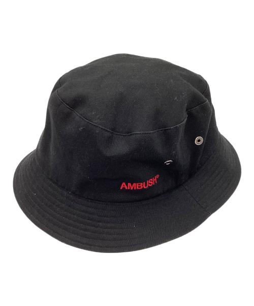 AMBUSH（アンブッシュ）AMBUSH (アンブッシュ) ロゴ刺繍コットンバケットハット ブラックの古着・服飾アイテム