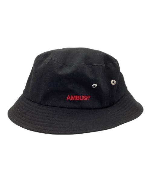 AMBUSH（アンブッシュ）AMBUSH (アンブッシュ) ロゴ刺繍コットンバケットハット ブラックの古着・服飾アイテム