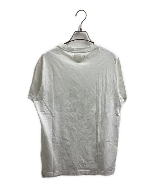PRADA（プラダ）PRADA (プラダ) トライアングルロゴパッチTシャツ / UJM492 S181 ホワイト サイズ:Mの古着・服飾アイテム