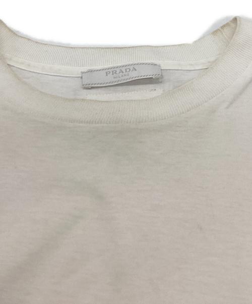 PRADA（プラダ）PRADA (プラダ) トライアングルロゴパッチTシャツ / UJM492 S181 ホワイト サイズ:Mの古着・服飾アイテム