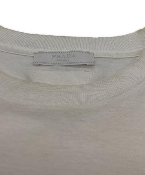 PRADA（プラダ）PRADA (プラダ) トライアングルロゴパッチTシャツ / UJM492 S181 ホワイト サイズ:Mの古着・服飾アイテム