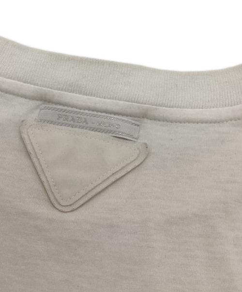 PRADA（プラダ）PRADA (プラダ) トライアングルロゴパッチTシャツ / UJM492 S181 ホワイト サイズ:Mの古着・服飾アイテム