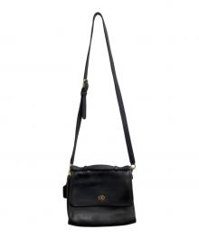 COACH（コーチ）の古着「ターンロックショルダーバッグ / 9870」｜ブラック