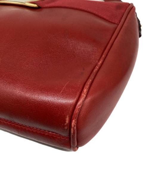 Salvatore Ferragamo（サルヴァトーレ フェラガモ）Salvatore Ferragamo (サルヴァトーレ フェラガモ) リボンショルダーバッグ レッドの古着・服飾アイテム