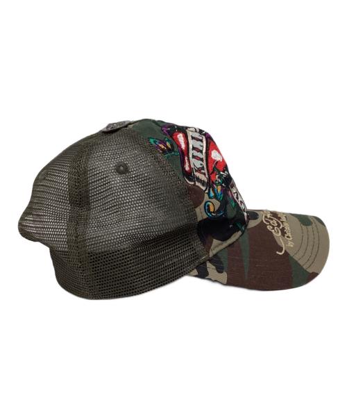Ed Hardy（エド ハーディー）ED HARDY (エド ハーディー) メッシュキャップ グリーンの古着・服飾アイテム