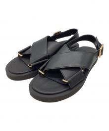 PADRONE×STUDIOUS（パドローネ×ステュディオス）の古着「別注BELT SANDAL」｜ブラック