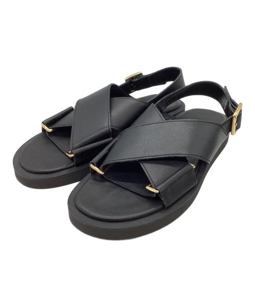 PADRONE（パドローネ）PADRONE (パドローネ) STUDIOUS (ステュディオス) 別注BELT SANDAL ブラック サイズ:40の古着・服飾アイテム