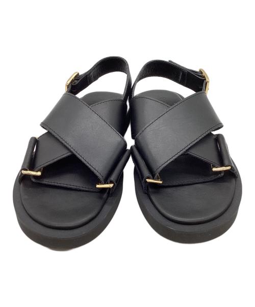 PADRONE（パドローネ）PADRONE (パドローネ) STUDIOUS (ステュディオス) 別注BELT SANDAL ブラック サイズ:40の古着・服飾アイテム