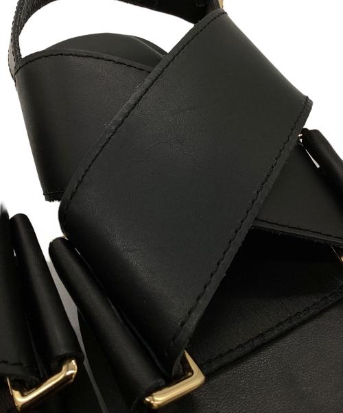 PADRONE（パドローネ）PADRONE (パドローネ) STUDIOUS (ステュディオス) 別注BELT SANDAL ブラック サイズ:40の古着・服飾アイテム