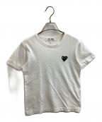 PLAY COMME des GARCONSプレイコムデギャルソン）の古着「ブラックハートロゴTシャツ」｜ホワイト