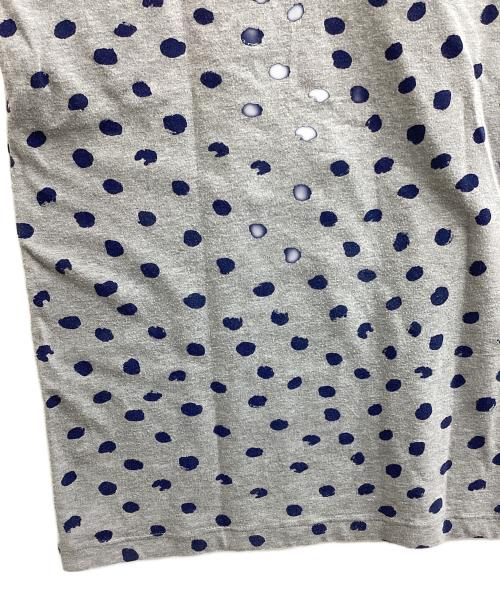 COMME des GARCONS SHIRT（コムデギャルソンシャツ）COMME des GARCONS SHIRT (コムデギャルソンシャツ) ドット柄Tシャツ グレー サイズ:Lの古着・服飾アイテム
