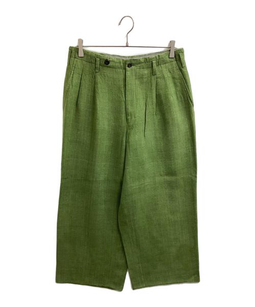 tricot COMME des GARCONS（トリココムデギャルソン）tricot COMME des GARCONS (トリココムデギャルソン) シルクワイドパンツ グリーン サイズ:Mの古着・服飾アイテム