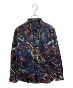 PS Paul SmithＰＳポールスミス）の古着「クライミングローププリントシャツ」｜ブラック