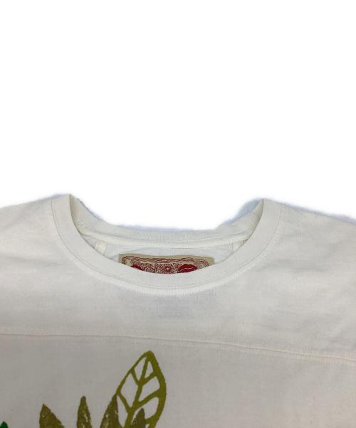 Monostereo（モノステレオ）Monostereo (モノステレオ) LEAFY GREENS FOOTBALL TEE ホワイト サイズ:Lの古着・服飾アイテム