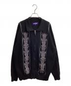 FUCKING AWESOMEファッキンオーサム）の古着「BULL SHIRT ZIP CARDIGAN」｜ブラック