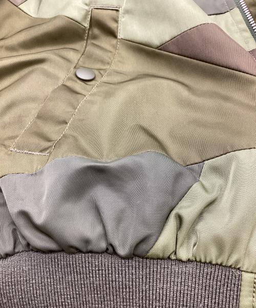 ANREALAGE（アンリアレイジ）ANREALAGE (アンリアレイジ) PANEL PATCHWORK MA-1 ジャケット オリーブ サイズ:46の古着・服飾アイテム