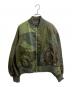 ANREALAGE（アンリアレイジ）の古着「PANEL PATCHWORK MA-1 ジャケット」｜オリーブ