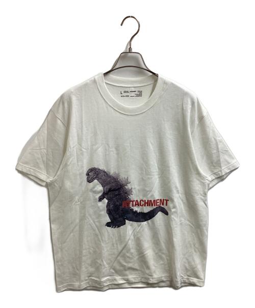 ATTACHMENT（アタッチメント）ATTACHMENT (アタッチメント) GODZILLA (ゴジラ) コラボTシャツ ホワイト サイズ:Lの古着・服飾アイテム
