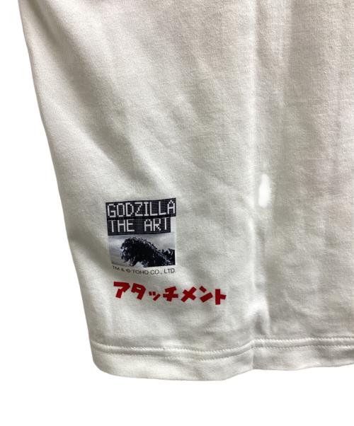 ATTACHMENT（アタッチメント）ATTACHMENT (アタッチメント) GODZILLA (ゴジラ) コラボTシャツ ホワイト サイズ:Lの古着・服飾アイテム