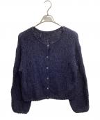 Plageプラージュ）の古着「26SS Fringe yarn カーディガン」｜ネイビー