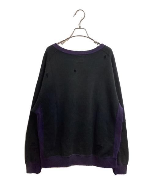 Needles（ニードルズ）Needles (ニードルズ) 2-Tone Crew Neck Sweat Shirt / 2トーンクルーネックスウェット / PU292 ブラック サイズ:Mの古着・服飾アイテム