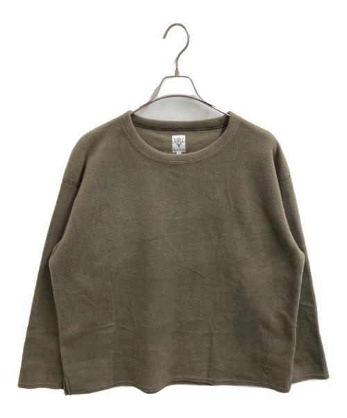 South2 West8（サウスツー ウエストエイト）south2 west8 (サウスツー ウエストエイト) S.S. Crew Neck Shirt（クルーネックシャツ）/ PU533 グリーン サイズ:Mの古着・服飾アイテム
