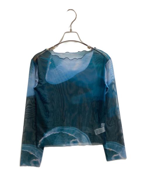 sahara（サハラ）sahara (サハラ) sheer top/ART / シアーカットソー ブルー サイズ:表記なしの古着・服飾アイテム