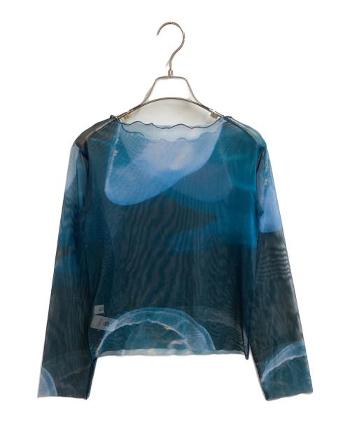 sahara（サハラ）sahara (サハラ) sheer top/ART / シアーカットソー ブルー サイズ:表記なしの古着・服飾アイテム