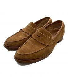 Crockett & Jones×UNITED ARROWS（クロケット＆ジョーンズ×ユナイテッドアローズ）の古着「別注 スウェードコインローファー」｜ブラウン