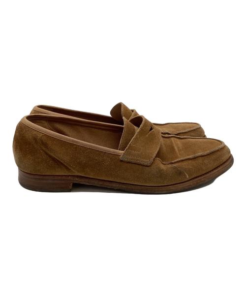 Crockett & Jones（クロケット＆ジョーンズ）Crockett & Jones (クロケット＆ジョーンズ) UNITED ARROWS (ユナイテッドアローズ) 別注 スウェードコインローファー ブラウン サイズ:7の古着・服飾アイテム