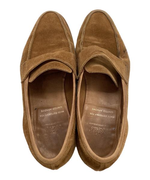 Crockett & Jones（クロケット＆ジョーンズ）Crockett & Jones (クロケット＆ジョーンズ) UNITED ARROWS (ユナイテッドアローズ) 別注 スウェードコインローファー ブラウン サイズ:7の古着・服飾アイテム