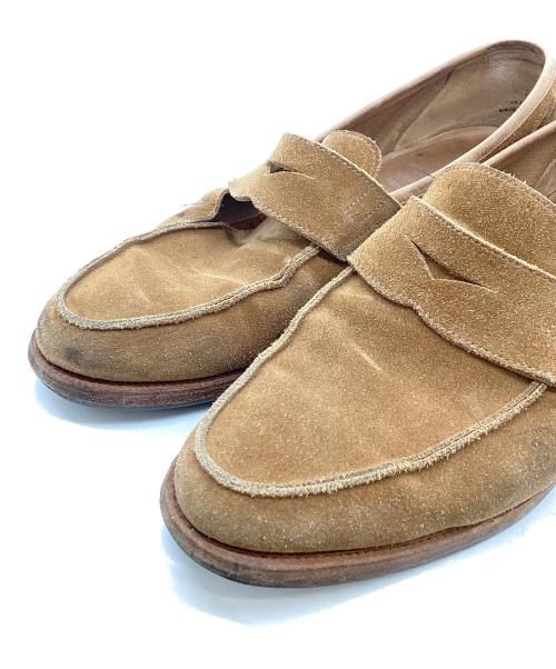 Crockett & Jones（クロケット＆ジョーンズ）Crockett & Jones (クロケット＆ジョーンズ) UNITED ARROWS (ユナイテッドアローズ) 別注 スウェードコインローファー ブラウン サイズ:7の古着・服飾アイテム
