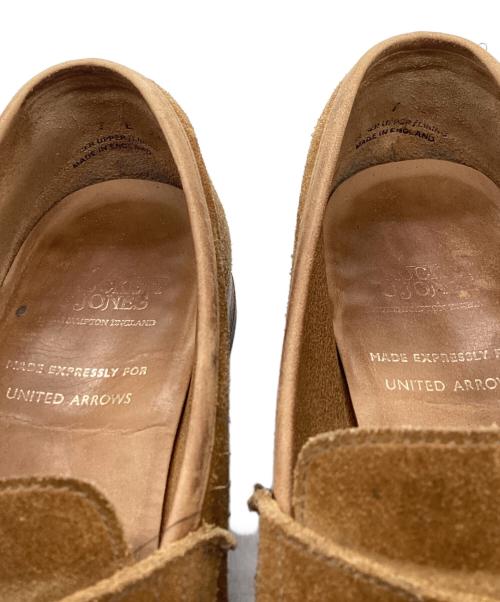 Crockett & Jones（クロケット＆ジョーンズ）Crockett & Jones (クロケット＆ジョーンズ) UNITED ARROWS (ユナイテッドアローズ) 別注 スウェードコインローファー ブラウン サイズ:7の古着・服飾アイテム