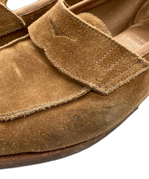 Crockett & Jones（クロケット＆ジョーンズ）Crockett & Jones (クロケット＆ジョーンズ) UNITED ARROWS (ユナイテッドアローズ) 別注 スウェードコインローファー ブラウン サイズ:7の古着・服飾アイテム