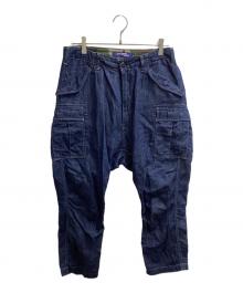 COMME des GARCONS JUNYA WATANABE MAN（コム デ ギャルソン ジュンヤ ワタナベ マン）の古着「コットンリネン デニムサルエルカーゴパンツ　/　WC-P035　　/　 AD2018」｜インディゴ