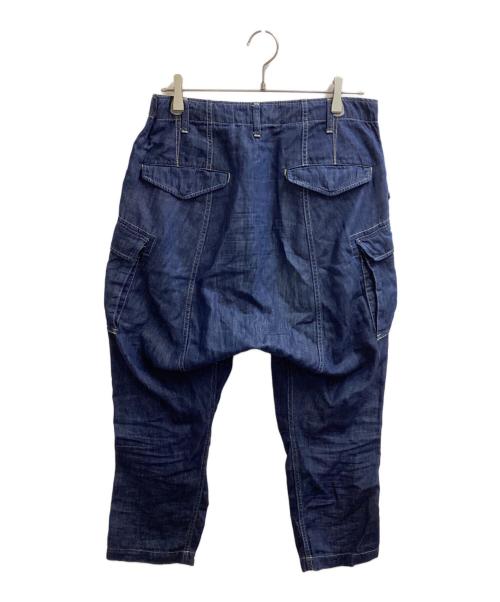 COMME des GARCONS JUNYA WATANABE MAN（コム デ ギャルソン ジュンヤ ワタナベ マン）COMME des GARCONS JUNYA WATANABE MAN (コム デ ギャルソン ジュンヤ ワタナベ マン) コットンリネン デニムサルエルカーゴパンツ　/　WC-P035　　/　 AD2018 インディゴ サイズ:Sの古着・服飾アイテム