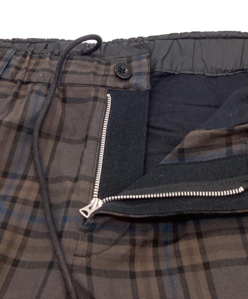 sacai（サカイ）sacai (サカイ) チェック コットン イージーパンツ / 19-01937M ブラウン サイズ:1の古着・服飾アイテム