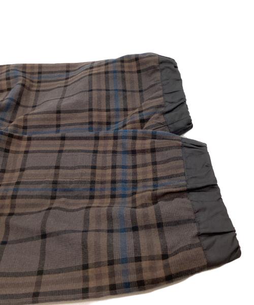 sacai（サカイ）sacai (サカイ) チェック コットン イージーパンツ / 19-01937M ブラウン サイズ:1の古着・服飾アイテム