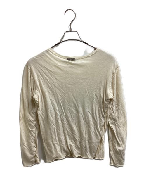 DOLCE & GABBANA（ドルチェ＆ガッバーナ）DOLCE & GABBANA (ドルチェ＆ガッバーナ) 10's～ ヘンリーネック レイヤードプリントニット アイボリー サイズ:46の古着・服飾アイテム