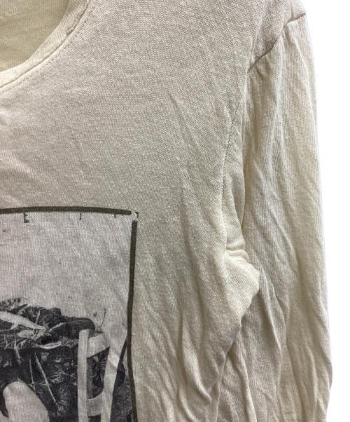 DOLCE & GABBANA（ドルチェ＆ガッバーナ）DOLCE & GABBANA (ドルチェ＆ガッバーナ) 10's～ ヘンリーネック レイヤードプリントニット アイボリー サイズ:46の古着・服飾アイテム