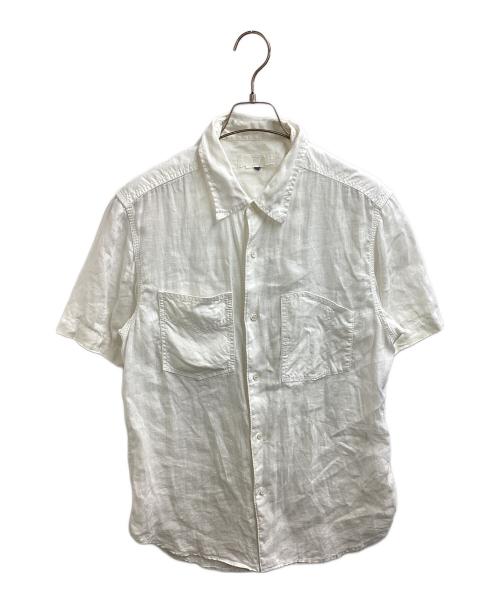 GANRYU（ガンリュウ）GANRYU (ガンリュウ) S/S リネンシャツ / EO-B025 / AD2014 ホワイト サイズ:Mの古着・服飾アイテム