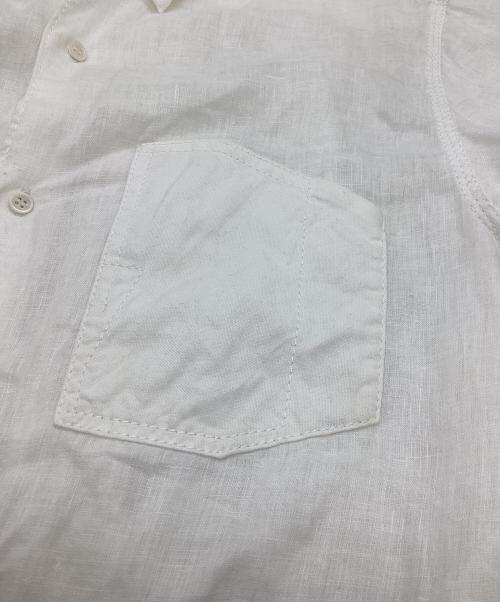 GANRYU（ガンリュウ）GANRYU (ガンリュウ) S/S リネンシャツ / EO-B025 / AD2014 ホワイト サイズ:Mの古着・服飾アイテム
