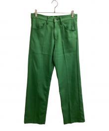 DAIRIKU（ダイリク）の古着「Straight Flasher Pressed Pants（ストレートフラッシャープレスドパンツ）/ 22SS P-4」｜グリーン