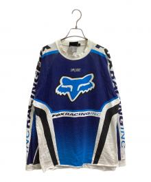 FOX RACING（フォックスレーシング）の古着「フォックスプリント長袖カットソー」｜ブルー