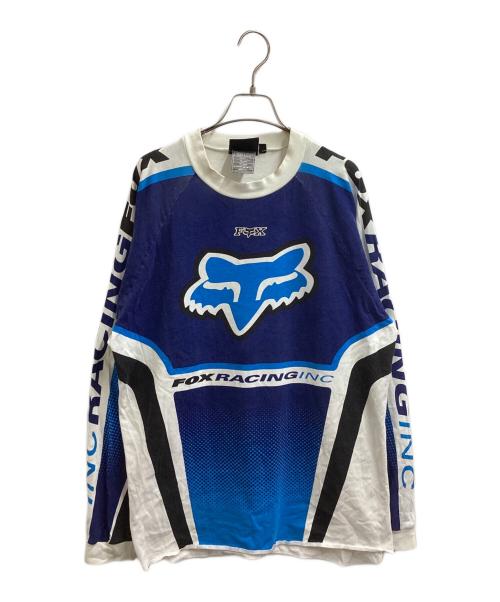 FOX RACING（フォックスレーシング）FOX RACING (フォックスレーシング) フォックスプリント長袖カットソー ブルー サイズ:Lの古着・服飾アイテム