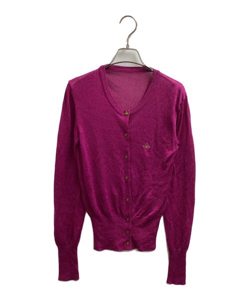 Vivienne Westwood（ヴィヴィアンウエストウッド）Vivienne Westwood (ヴィヴィアンウエストウッド) ハートオーブニットカーディガン ピンク サイズ:Mの古着・服飾アイテム