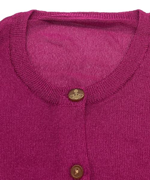Vivienne Westwood（ヴィヴィアンウエストウッド）Vivienne Westwood (ヴィヴィアンウエストウッド) ハートオーブニットカーディガン ピンク サイズ:Mの古着・服飾アイテム