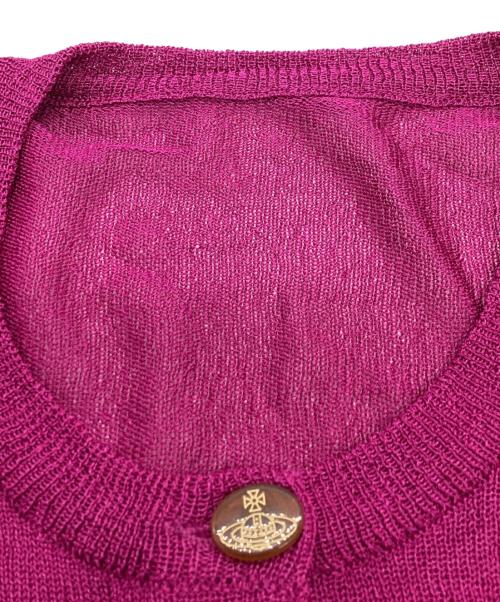 Vivienne Westwood（ヴィヴィアンウエストウッド）Vivienne Westwood (ヴィヴィアンウエストウッド) ハートオーブニットカーディガン ピンク サイズ:Mの古着・服飾アイテム